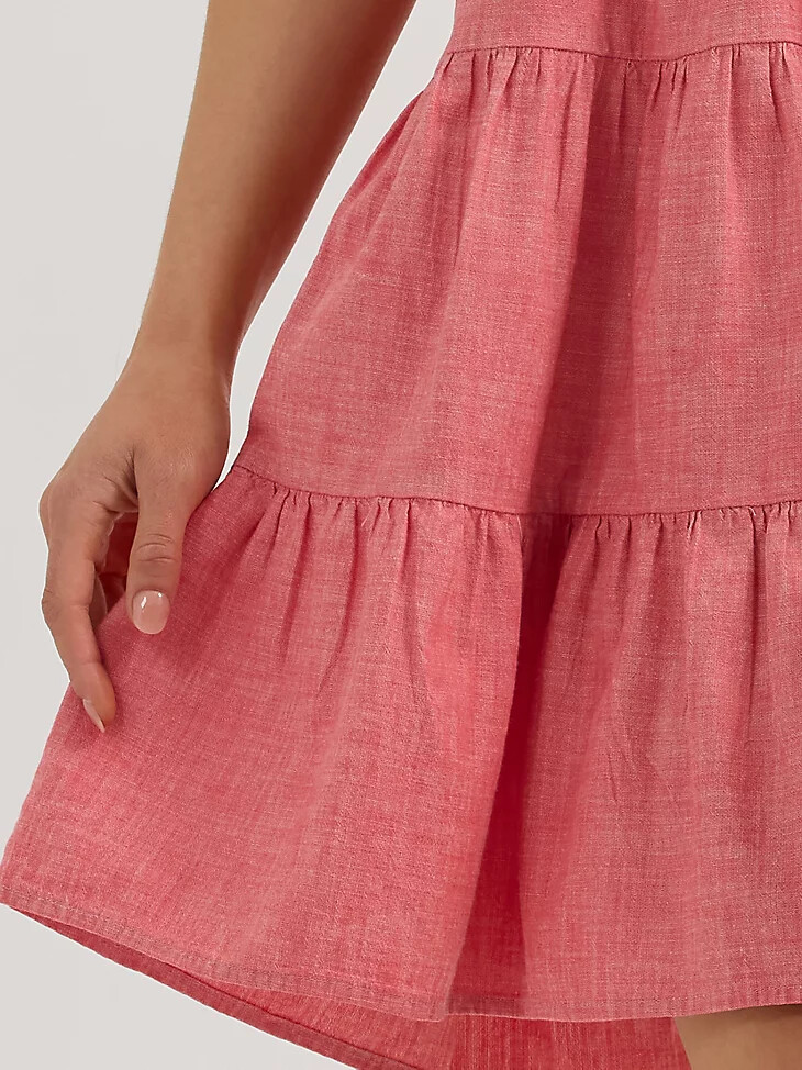 vestido rojo de tirantes wrangler para mujer