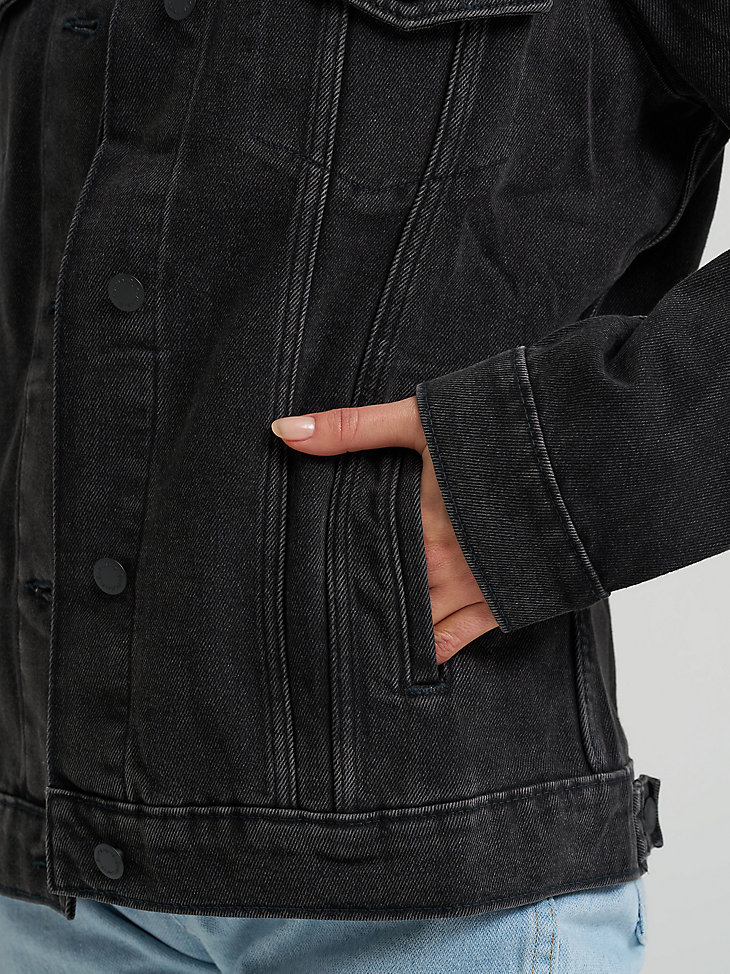 chaqueta wrangler memory maker para mujer color carbono