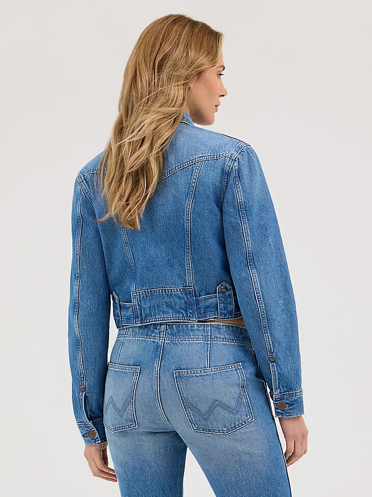 chaqueta vaquera motociclista para mujer blossoming
