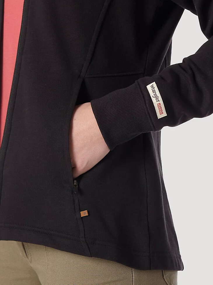 chaqueta de trabajo wrangler riggs workwear para mujer color negro