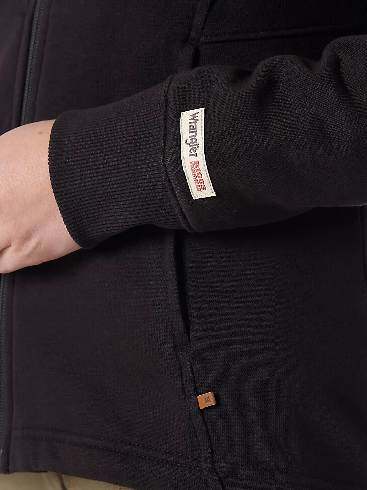 chaqueta de trabajo wrangler riggs workwear para mujer color negro