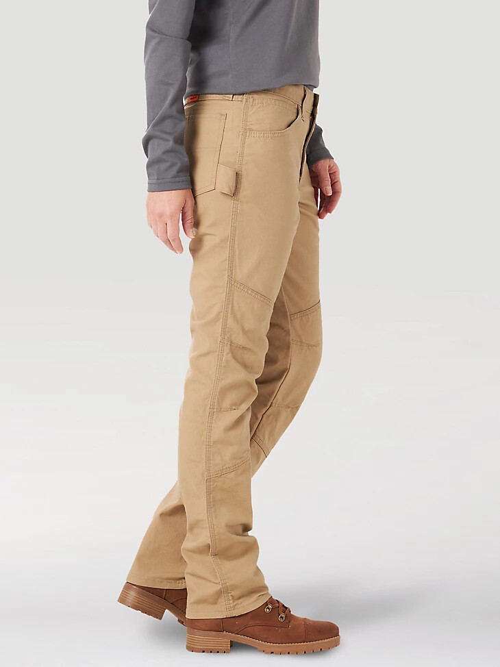 pantalón utilitario ignífugo wrangler fr para mujer color caqui dorado