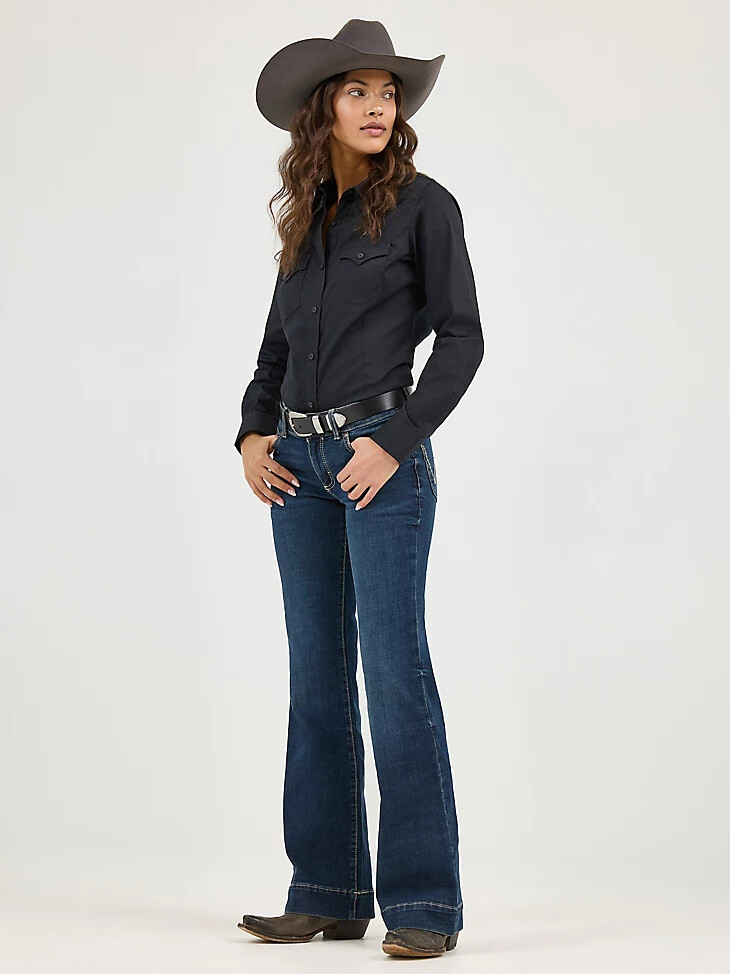 pantalón vaquero de pierna ancha wrangler retro mae para mujer samantha