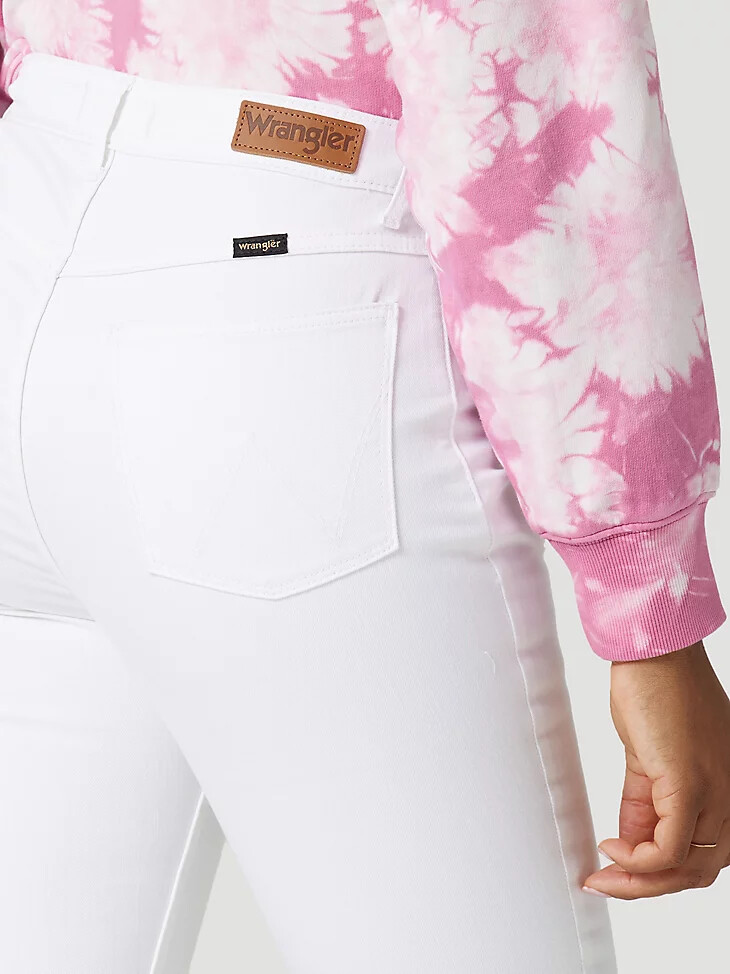 vaqueros ajustados inolvidables brite tech para mujer en blanco brillante