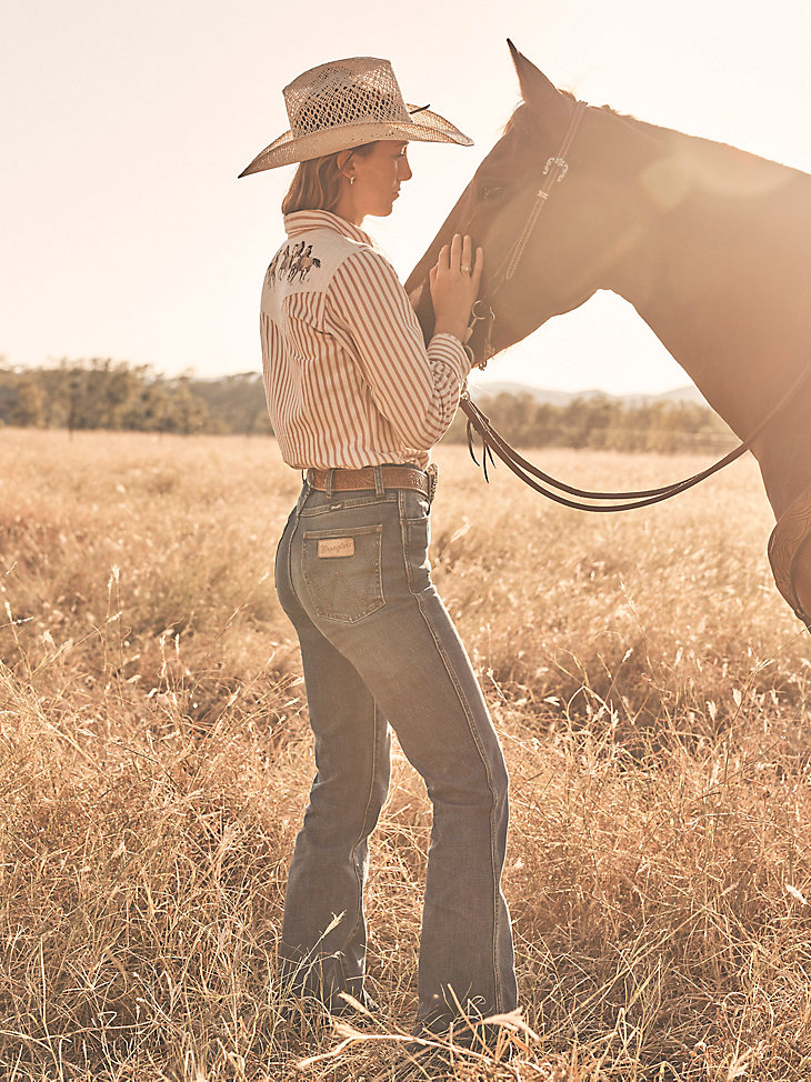 pantalón vaquero de tiro alto wrangler retro bailey para mujer vivianna