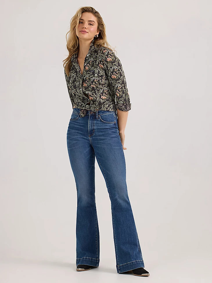 pantalón vaquero de tiro alto wrangler retro bailey para mujer vivianna