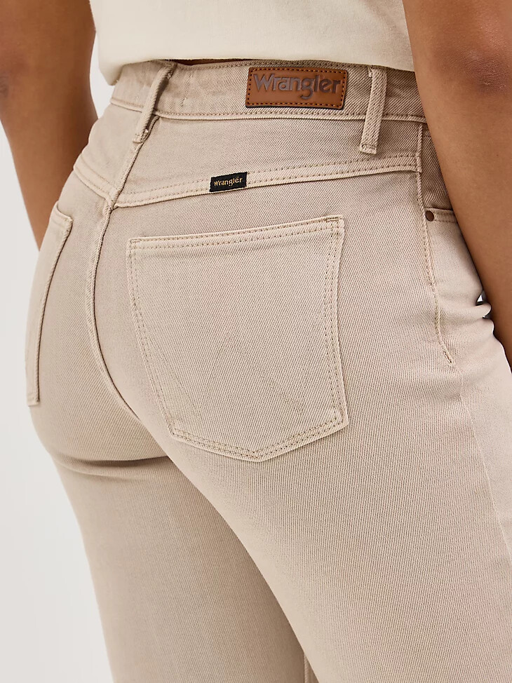 jean wrangler de tiro alto y pierna recta para mujer athena