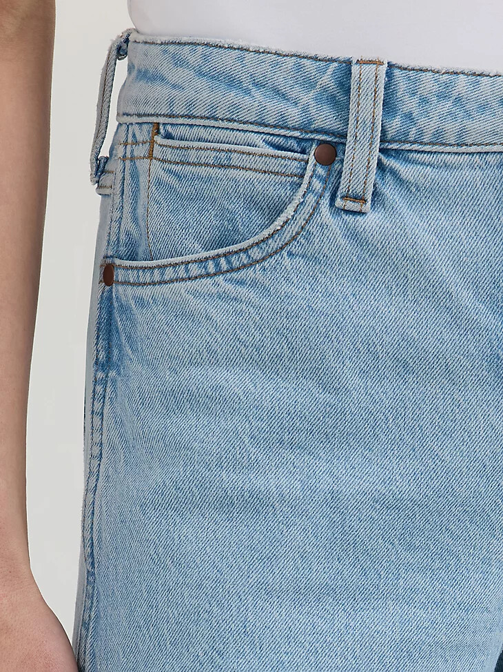vaqueros wrangler retro bailey de tiro alto con corte acampanado para mujer color lila