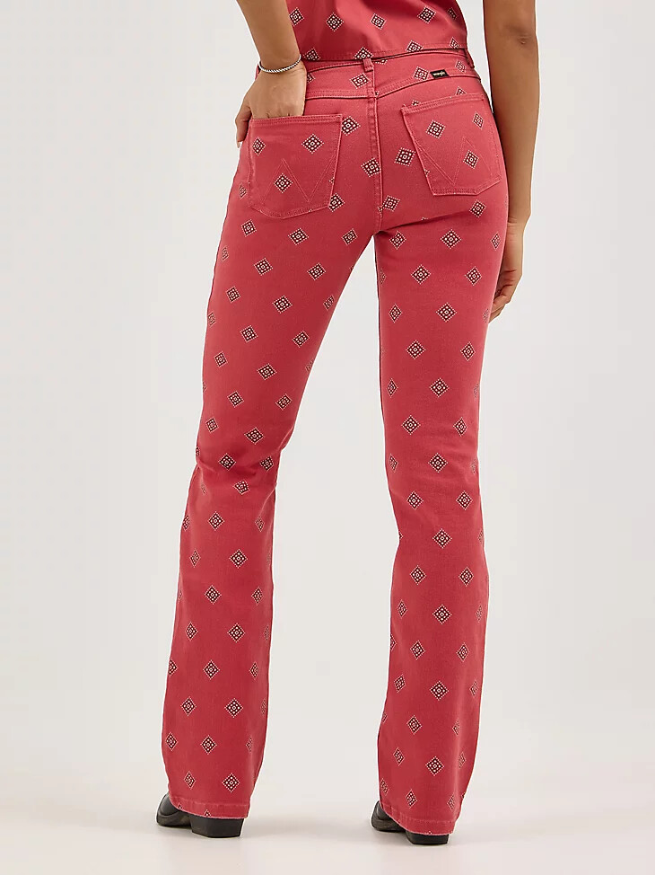 vaqueros con estampado de bota atrevido para mujer diamond bay