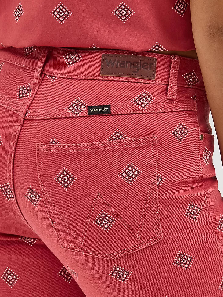 vaqueros con estampado de bota atrevido para mujer diamond bay