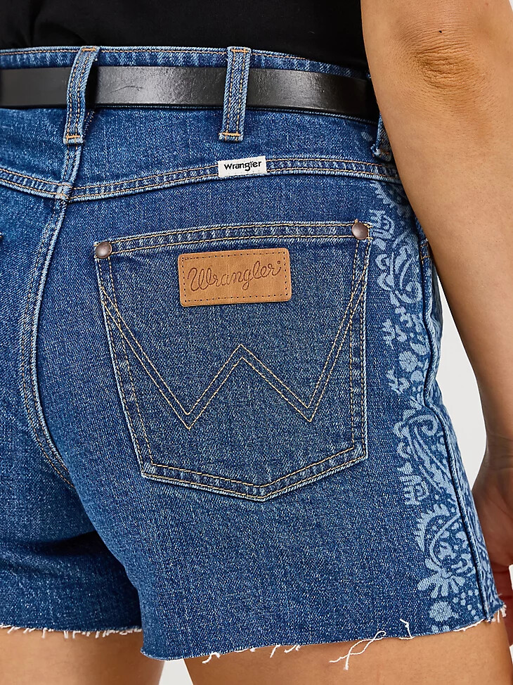 pantalones cortos vaqueros adornados wrangler para mujer color violeta