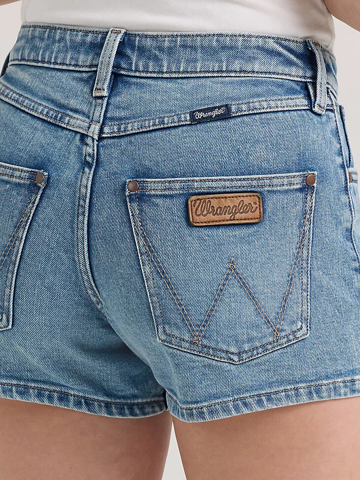 pantalón corto de tiro medio wrangler retro mae monroe para mujer