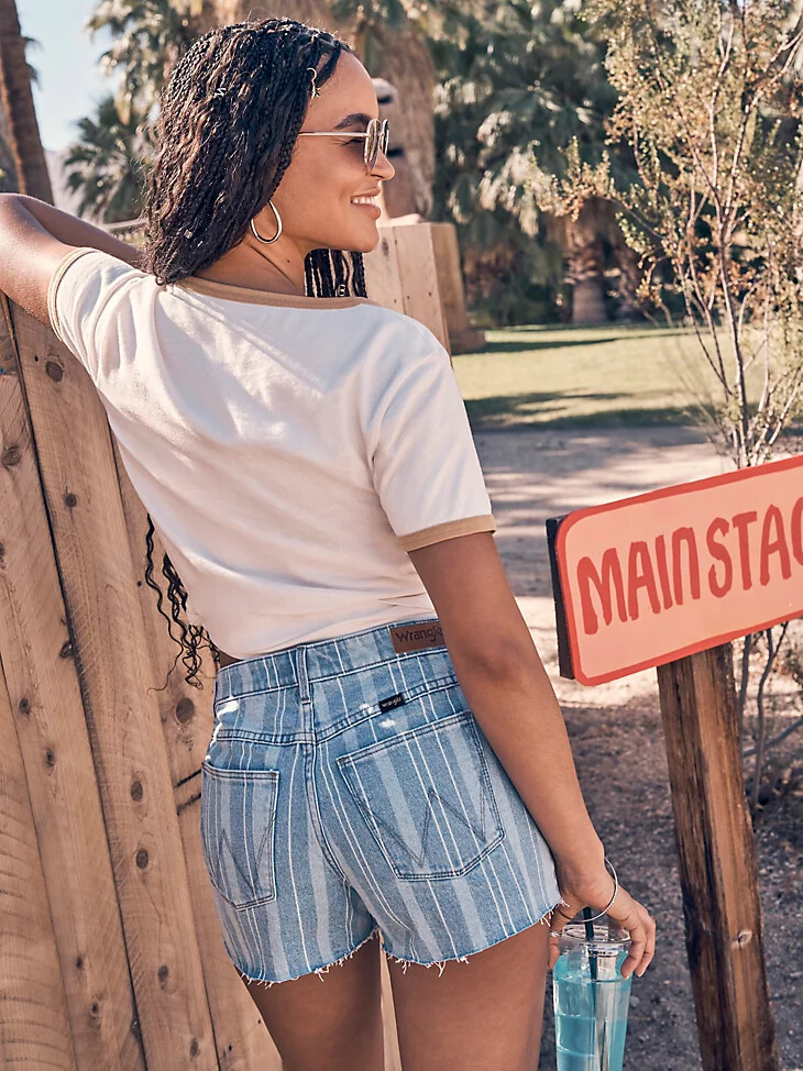 pantalón corto con estampado vintage para mujer penny