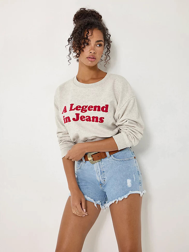 pantalón corto renovado para mujer en color piedra clara