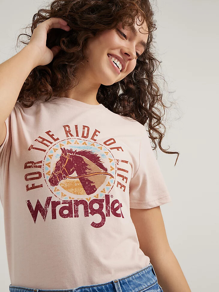 camiseta ride of life para mujer peachwhip