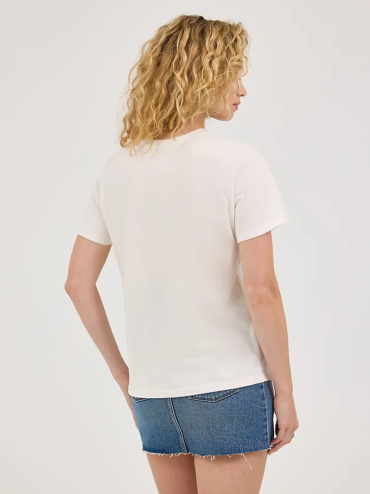 camiseta con gráfico de caballo tropical para mujer marshmallow