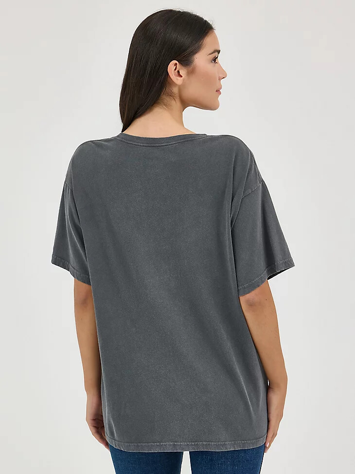 camiseta de banda extragrande wrangler loretta lynn para mujer color negro azabache