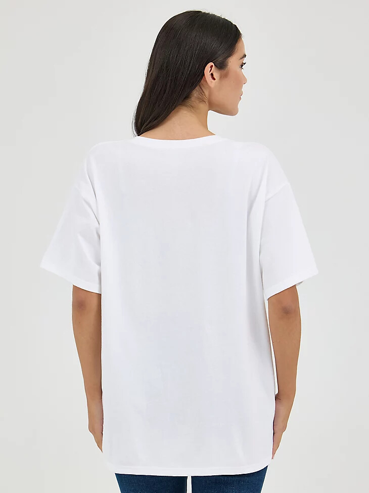 camiseta de banda extragrande wrangler george strait para mujer color blanco brillante