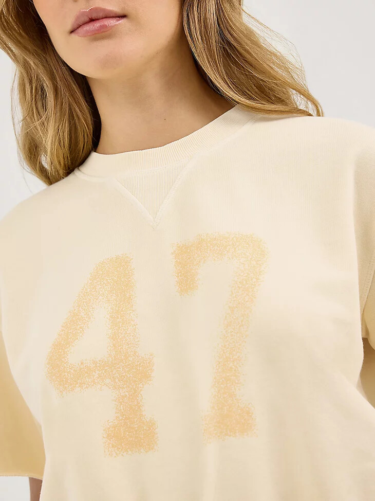 sudadera de manga corta para mujer banana crepe