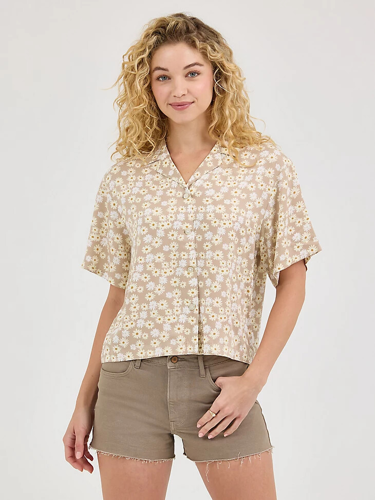 camiseta de campamento para mujer wild daisy