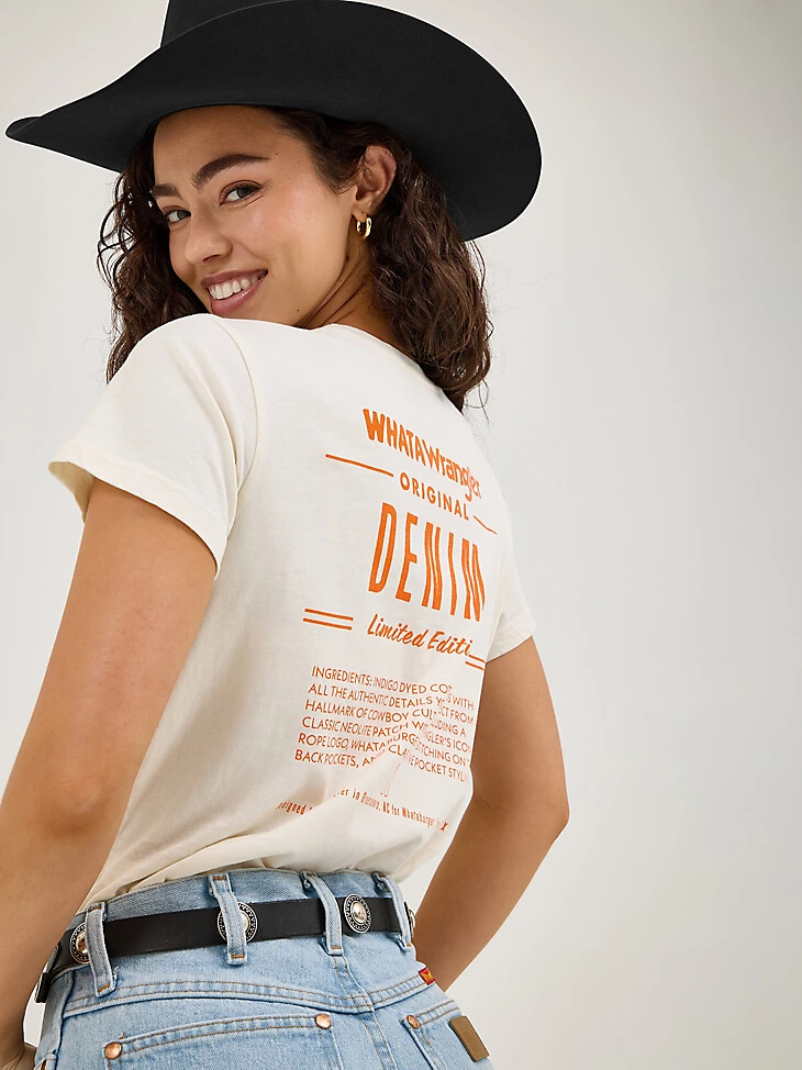 camiseta para mujer wrangler x whataburger marshmallow