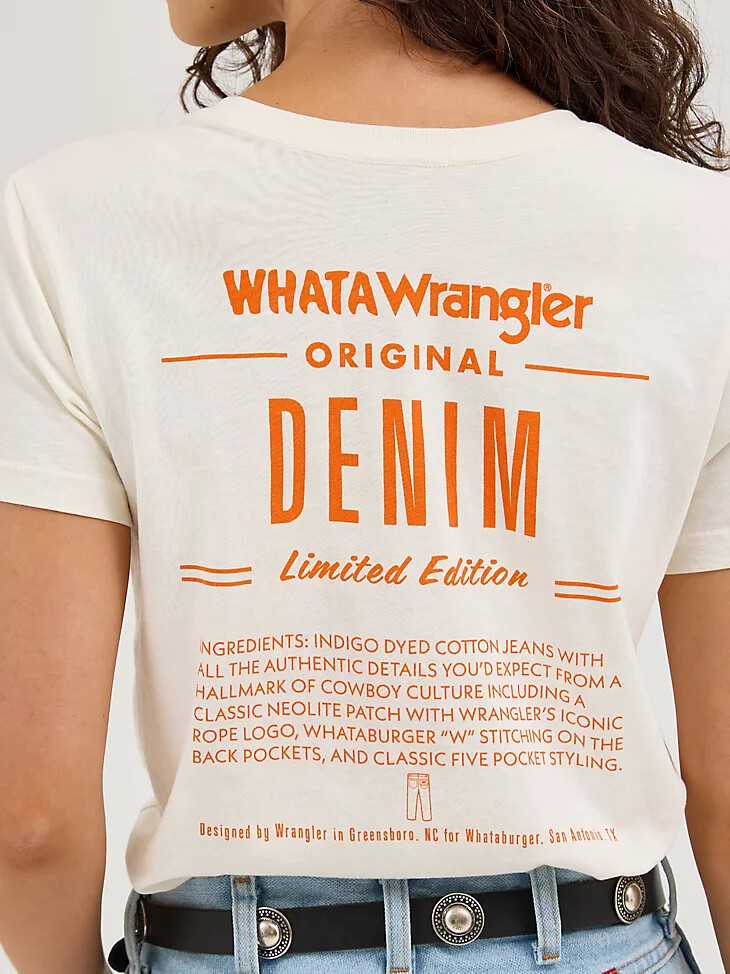camiseta para mujer wrangler x whataburger marshmallow