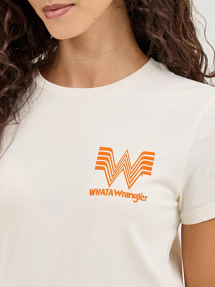 camiseta para mujer wrangler x whataburger marshmallow