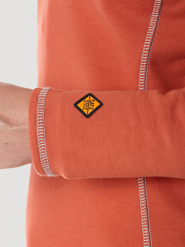 suéter wrangler fr ignífugo de manga larga con cremallera de un cuarto para mujer salsa picante